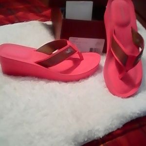 Coach Jolene platform wedge thong